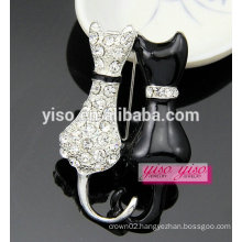 sweet fashion animal crystal enamel brooch